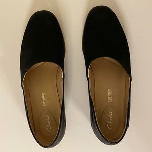 Clarks Pure Tone Loafers - Black Leather